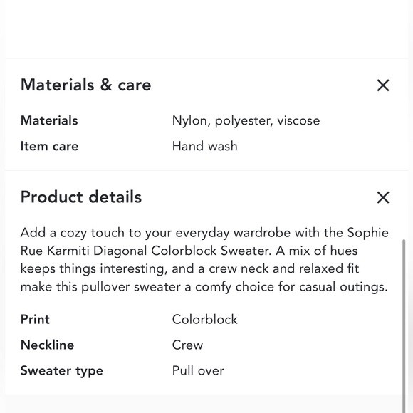 NWOT Karmiti Diagonal Colorblock Sweater - Picture 6 of 6